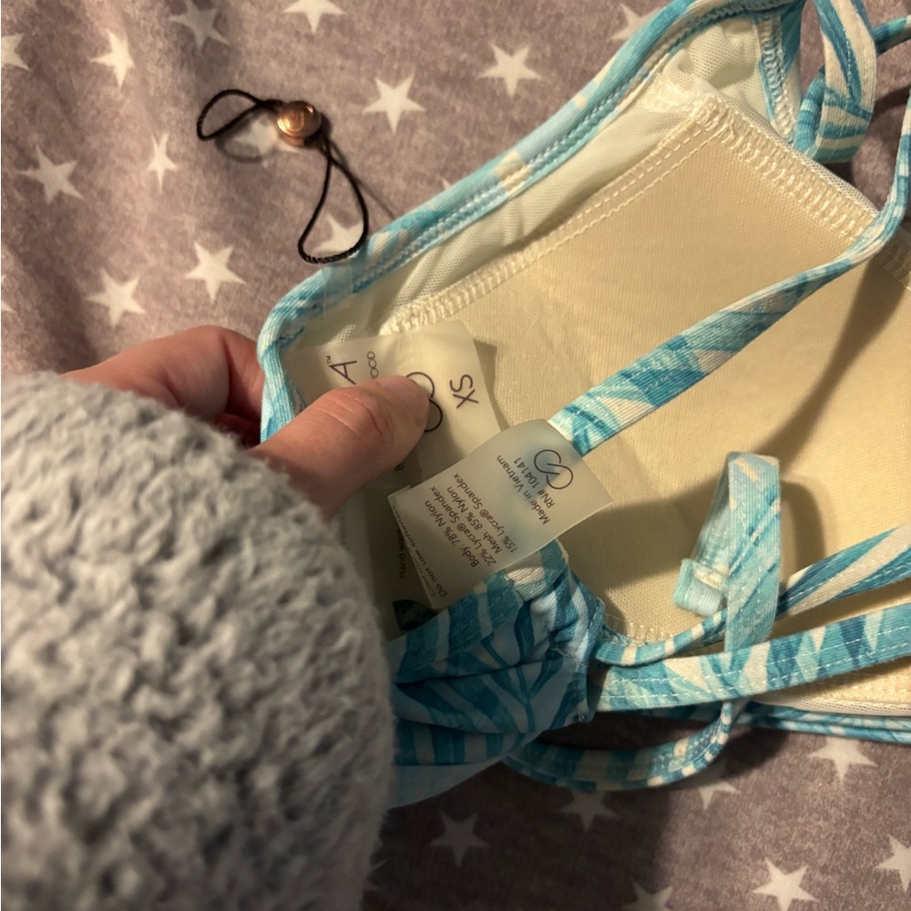Victoria's Secret Blue Striped Bikini Bottom